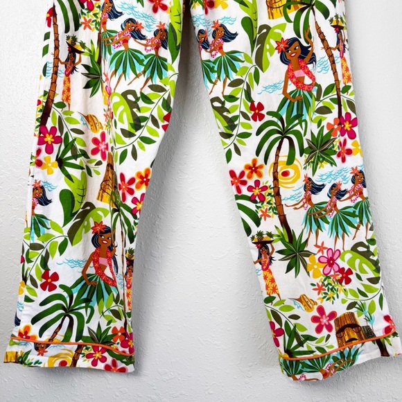 The Cat's Pajamas Hawaiian luau hula girl pj pants tropical M - Picture 10 of 12
